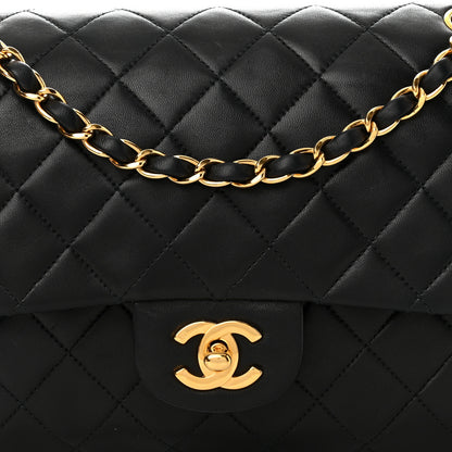 Chanel Lambskin Quilted Medium Double Flap Black 8 of 10