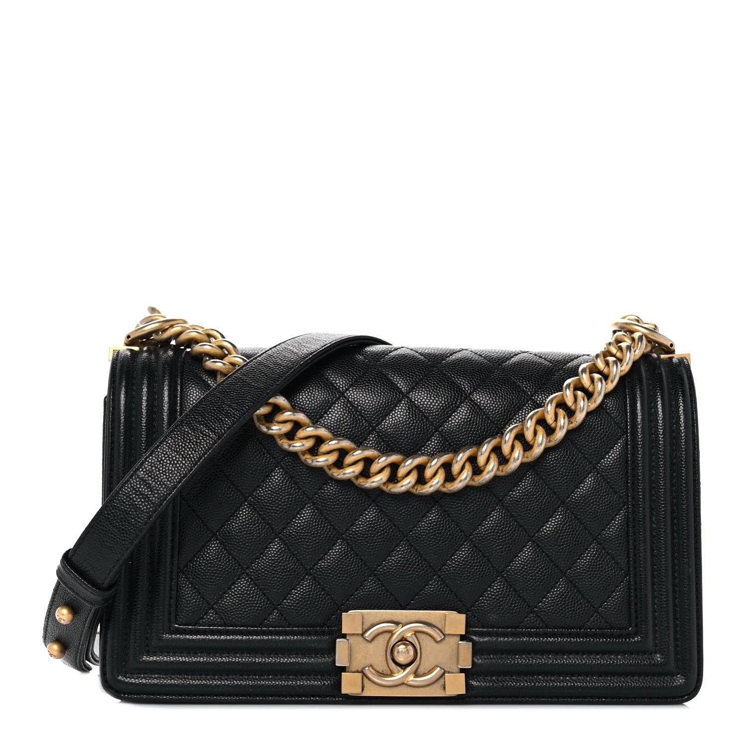 Chanel Caviar Quilted Medium Boy Flap Black 1 of 11