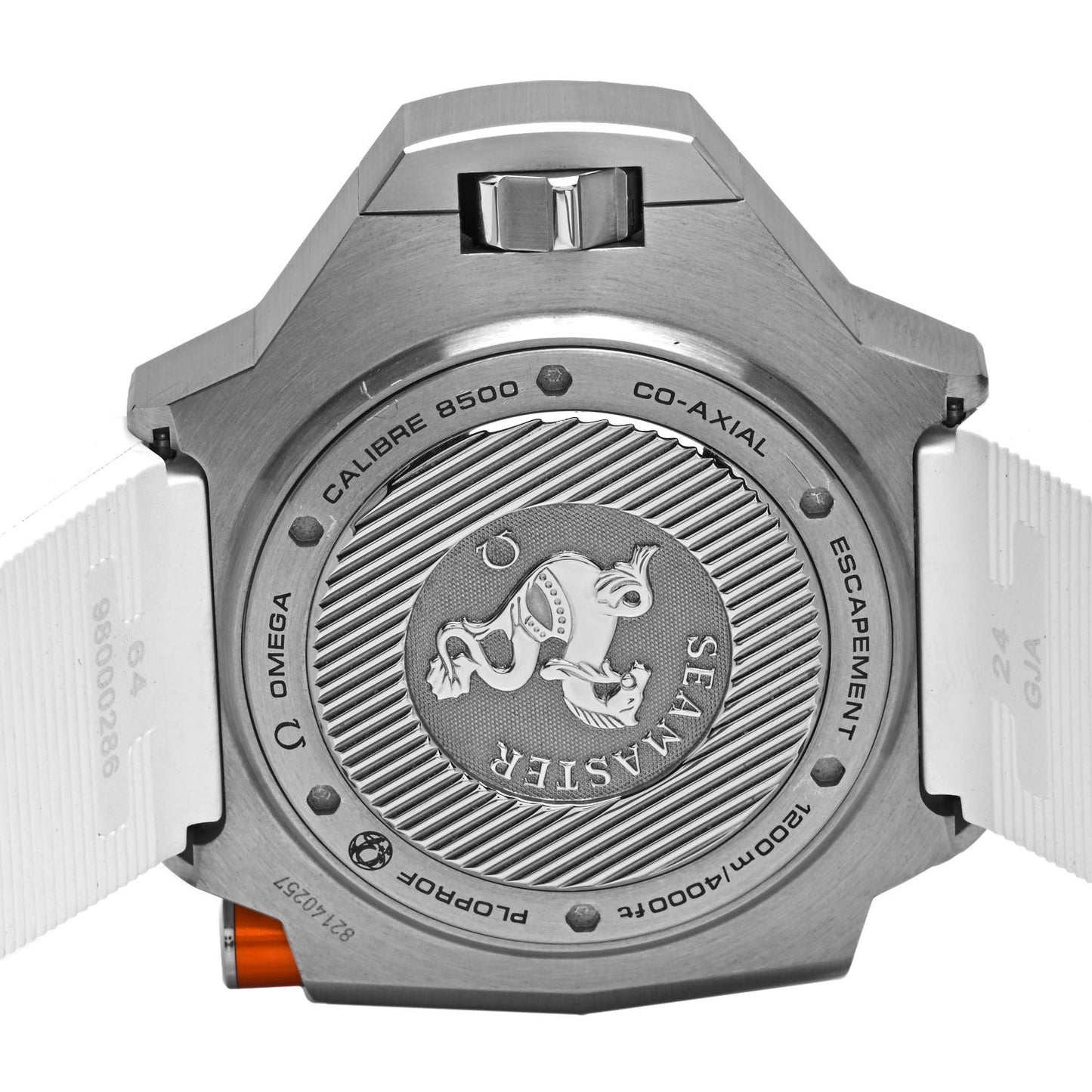 Titanium Rubber 55mm Ploprof 1200M Co-Axial Chronometer Automatic Watch White 224.32.55.21.04.001