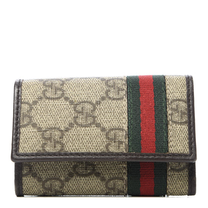 Gucci GG Supreme Monogram Web 6 Key Holder Case 1 of 9