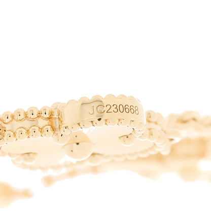 Van Cleef & Arpels 18K Yellow Gold 5 Motifs Guilloche Vintage Alhambra Bracelet 3 of 5
