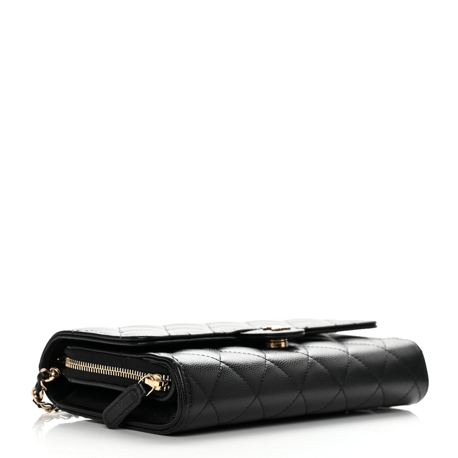 Chanel Caviar Quilted Phone Holder Wallet on Removable Chain Black 5 of 13