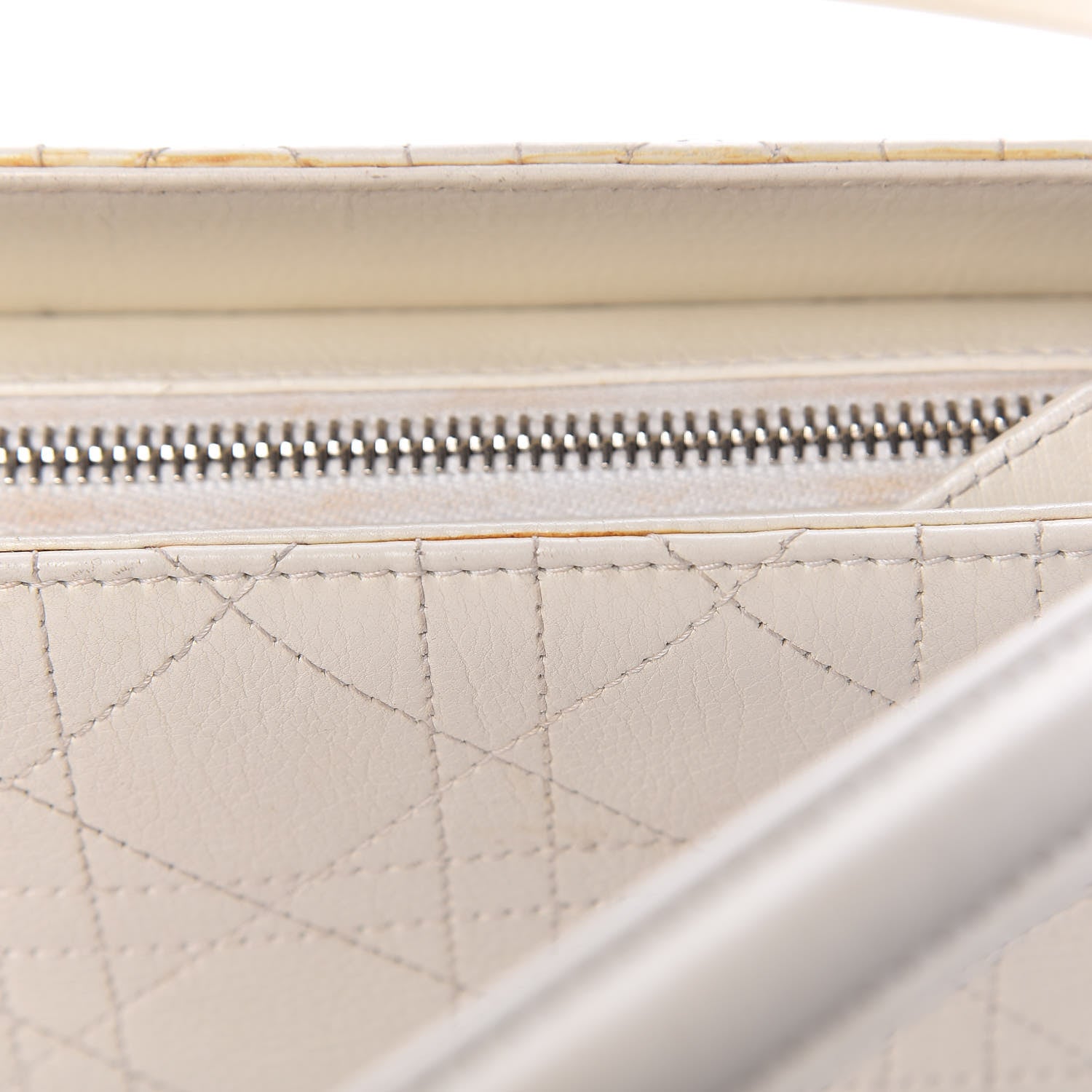 Christian Dior Calfskin Cannage Stitched East West Lady Dior White 26 of 29