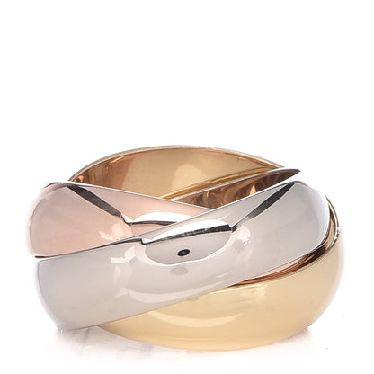 Cartier 18K Pink Yellow White Gold Large Trinity Ring 50 5.25 1 of 6