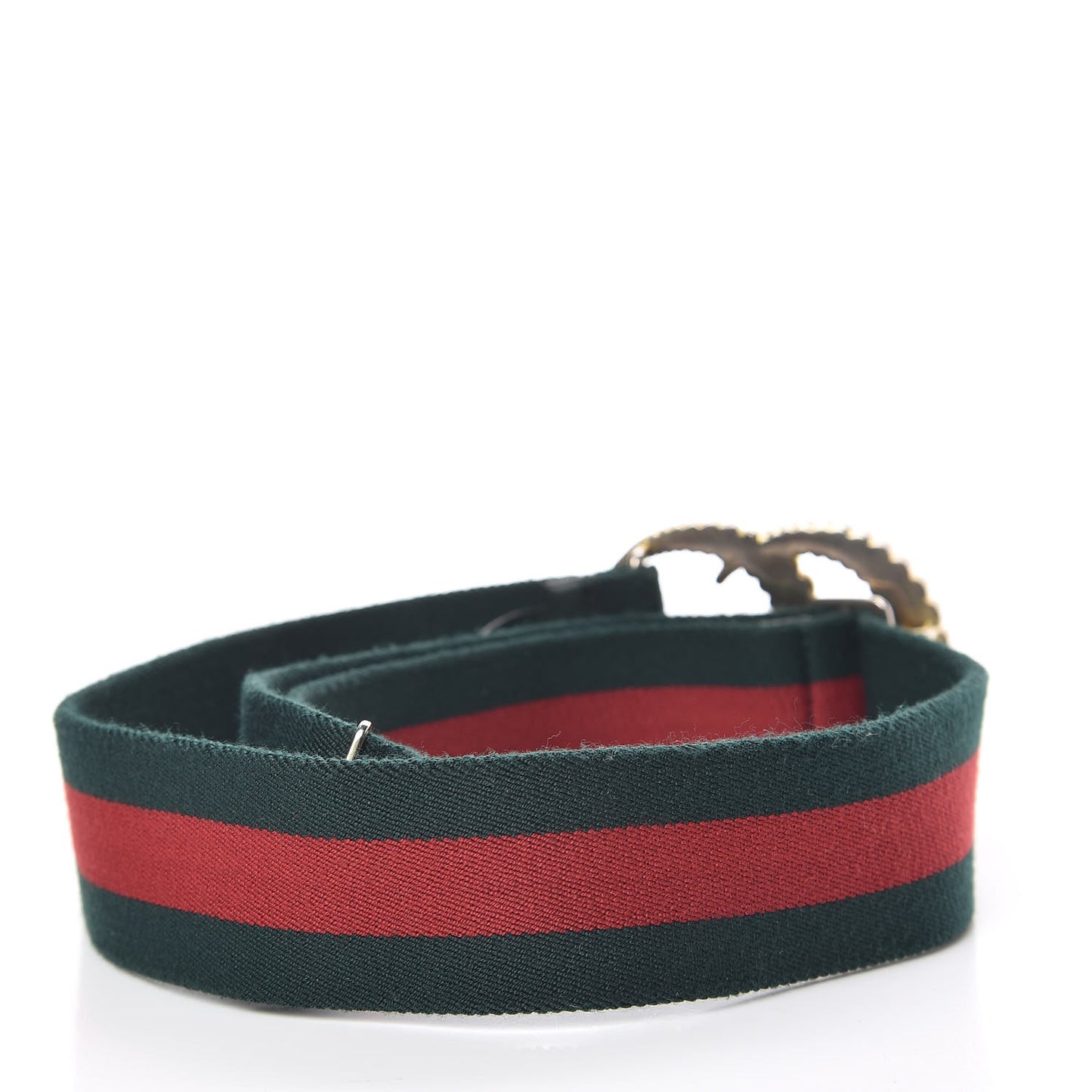 Canvas Torchon Double G Web Belt 85 34 Verde