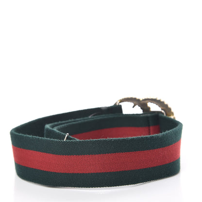 Gucci Canvas Torchon Double G Web Belt 85 34 Verde 3 of 5