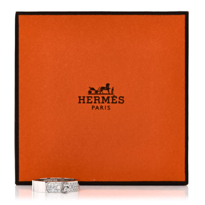 Hermes 18K White Gold Diamond Kelly Ring 53 6.25 5 of 5