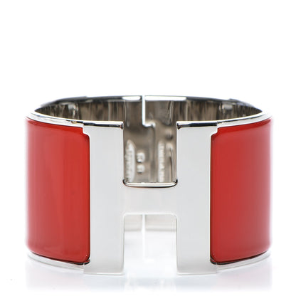 Hermes Enamel Clic Clac H Extra Wide Bracelet PM Red 1 of 4