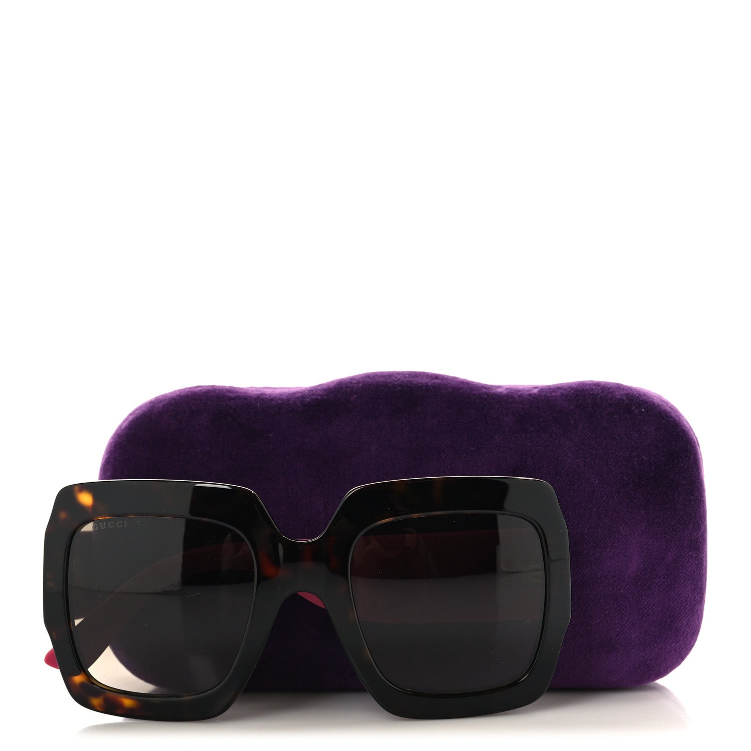 Gucci Square Frame GG0102S Sunglasses Glitter Pink Multi 7 of 7