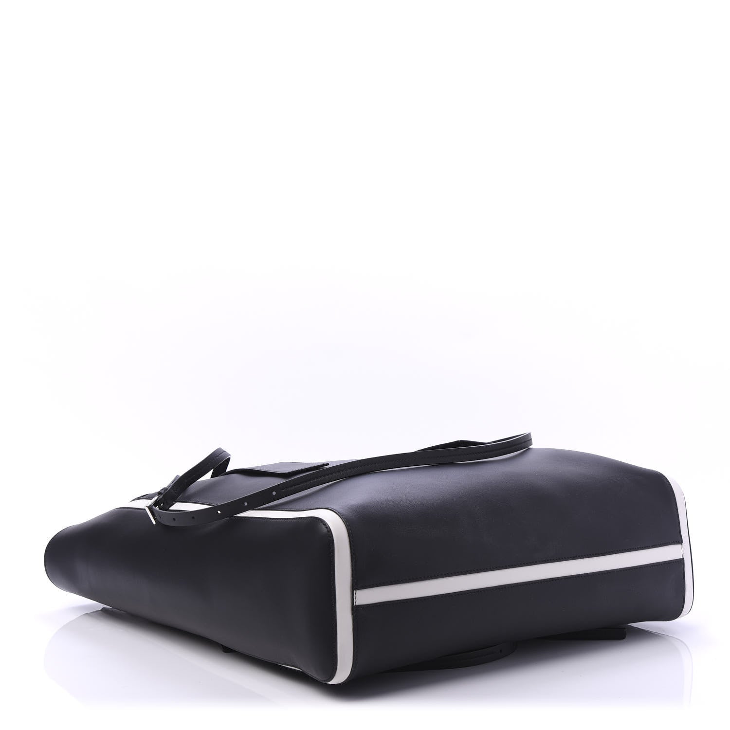 Prada Grace Lux Light Large Ouverture Shoulder Bag Black White 4 of 9