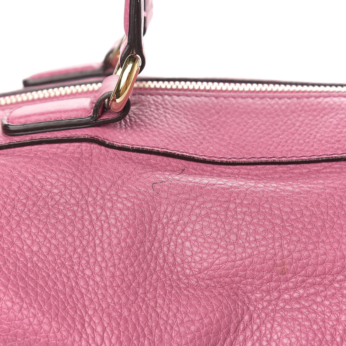 Pebbled Calfskin Medium Soho Boston Fresia Rose