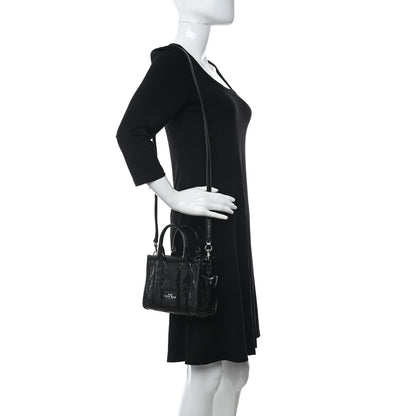 Marc Jacobs Shiny Crinkled Lambskin Micro The Tote Bag Black 2 of 9