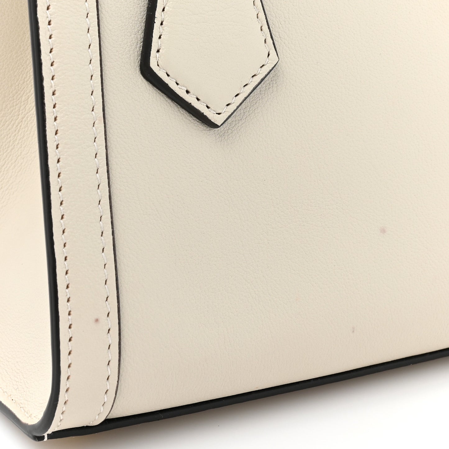 Wonka Grain Calfskin Mini Diana Tote Bag Mystic White Orange Fluo