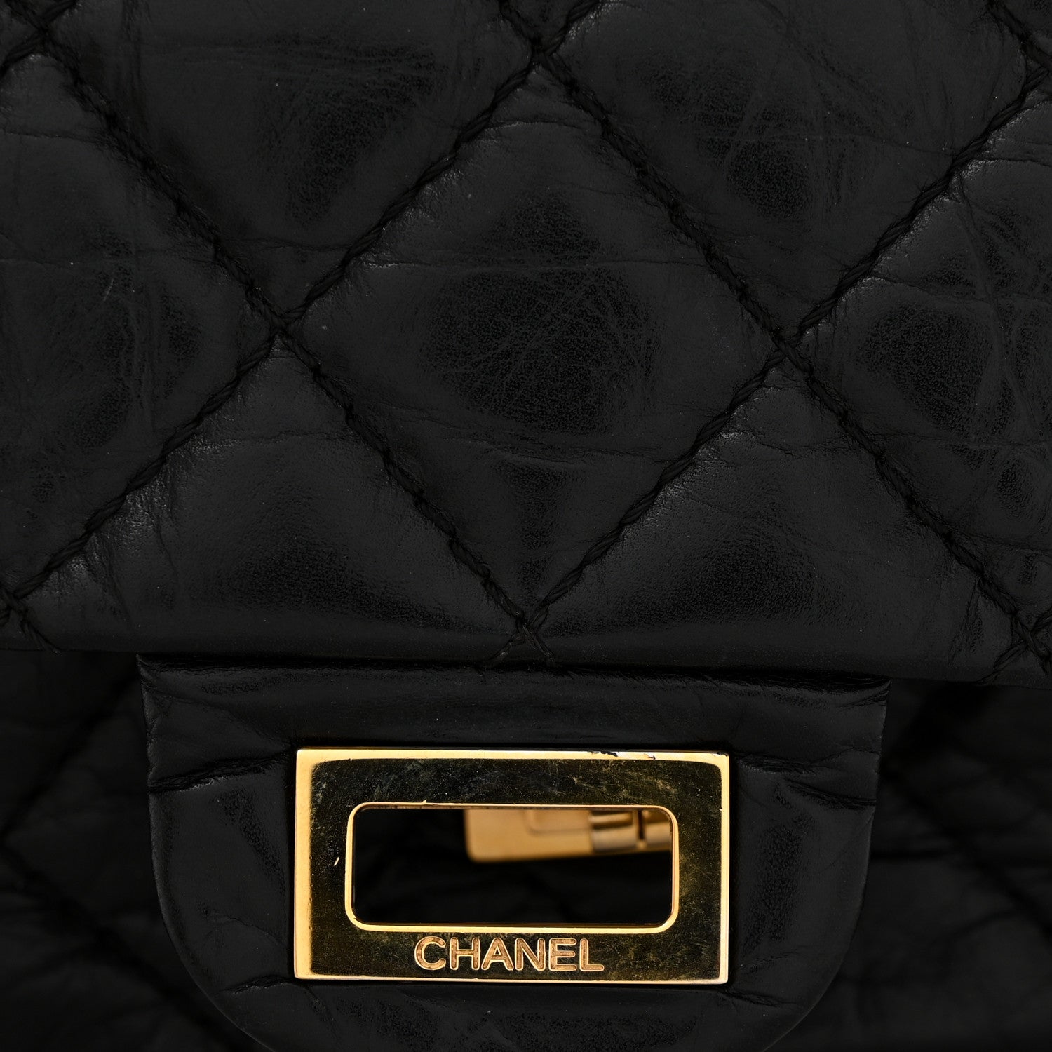 Chanel Aged Calfskin Quilted 2.55 Reissue 226 Flap Black 12 of 14