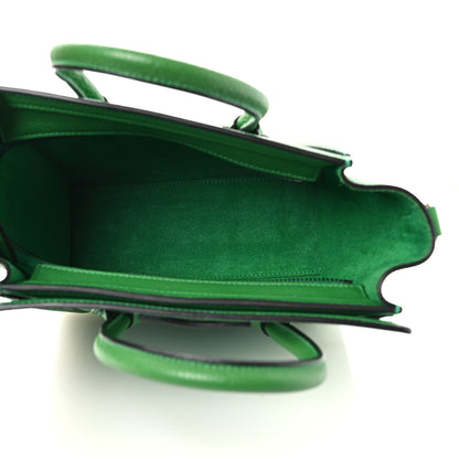 Celine Drummed Calfskin Nano Luggage Mint 5 of 11