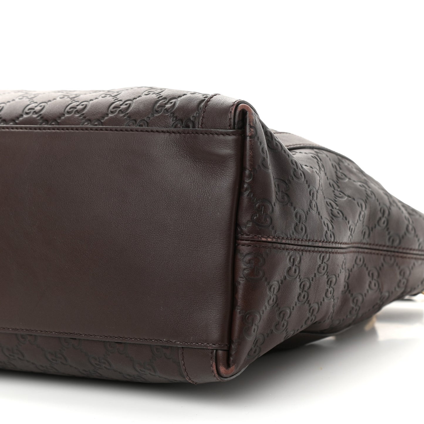 Guccissima Medium Miss GG Top Handle Bag Dark Brown