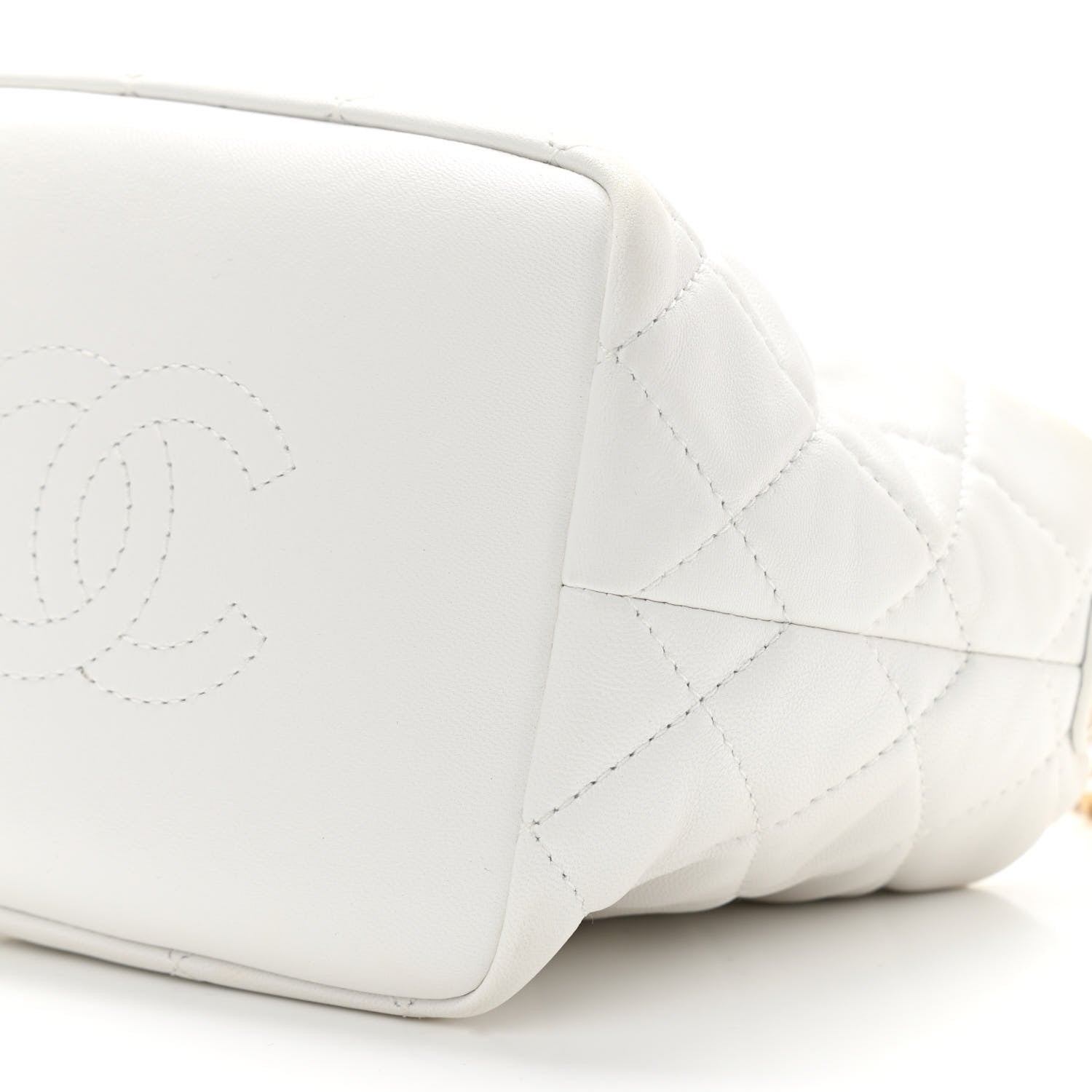 Chanel Lambskin Quilted Small Perfect Meeting Hobo White 10 of 11