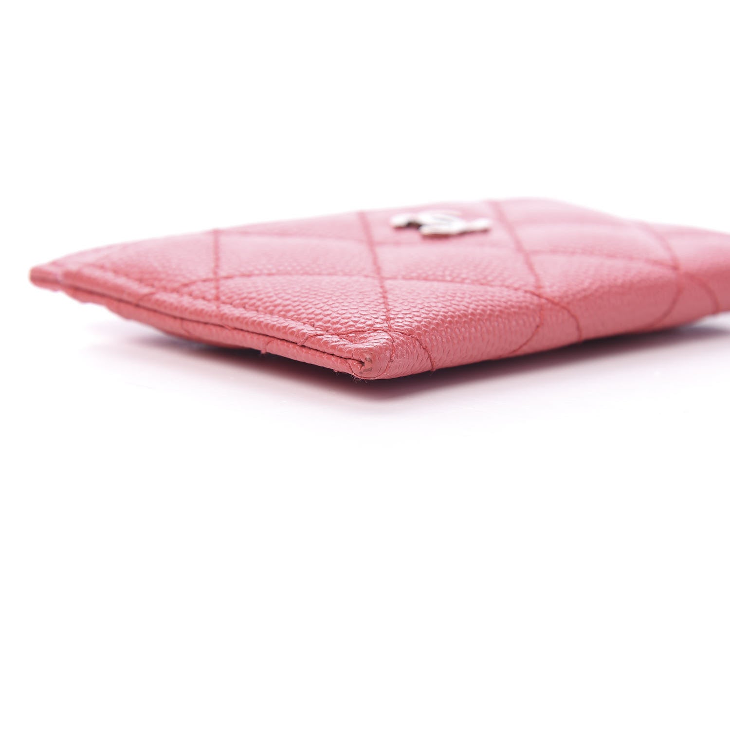 Chanel Caviar Quilted Card Holder Pink 9 of 9