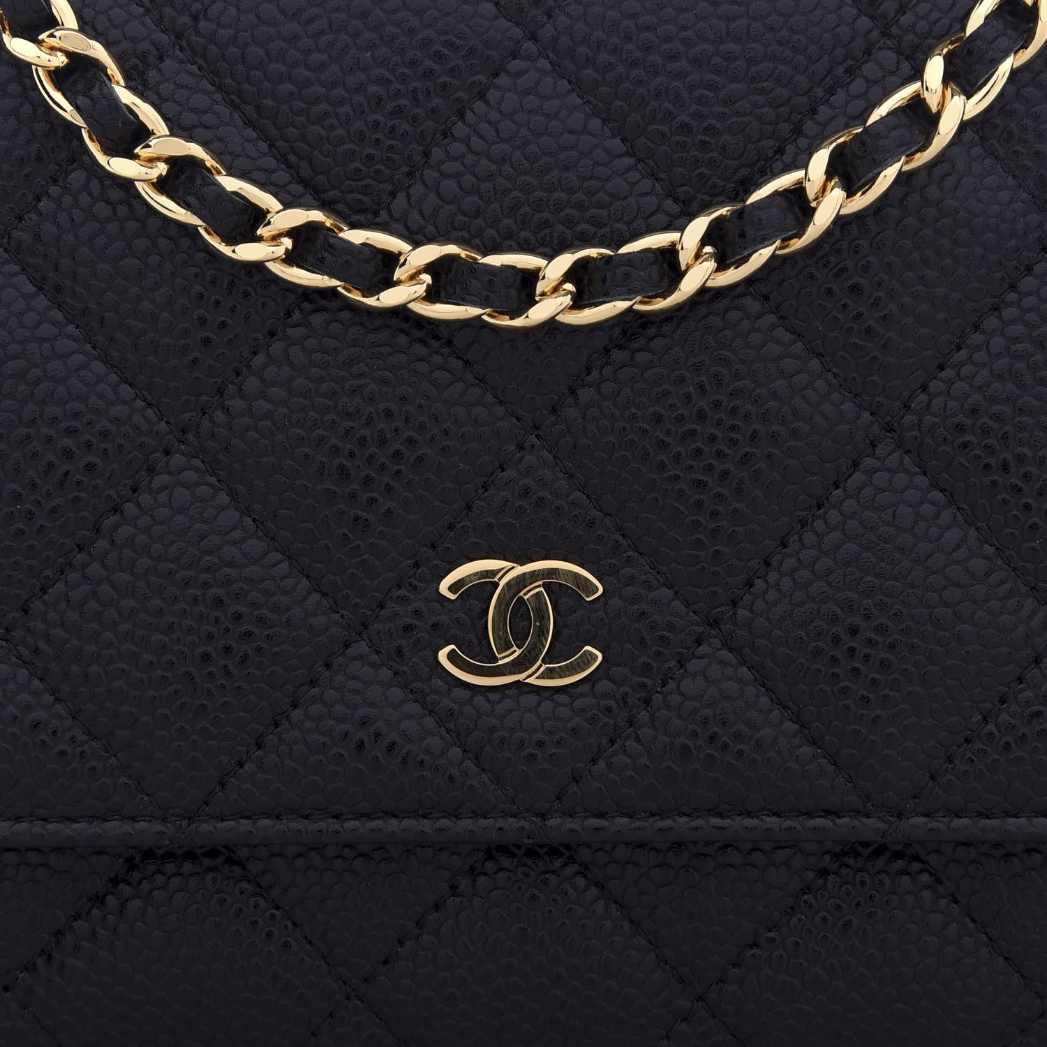 Chanel Caviar Quilted Wallet On Chain WOC Black 10 of 11