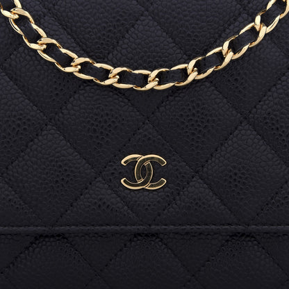 Chanel Caviar Quilted Wallet On Chain WOC Black 10 of 11