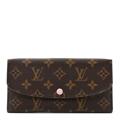 Louis Vuitton Monogram Emilie Wallet Rose Ballerine 1 of 10