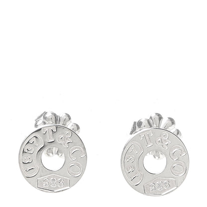 Tiffany Sterling Silver 1837 Circle Earrings 1 of 6