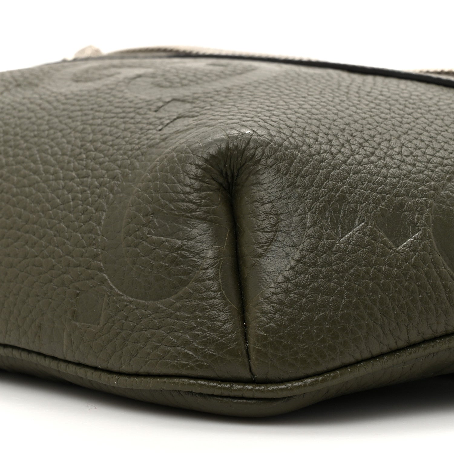 Gucci Piuma Calfskin Jumbo GG Embossed Small Belt Bag Dark Green 9 of 10