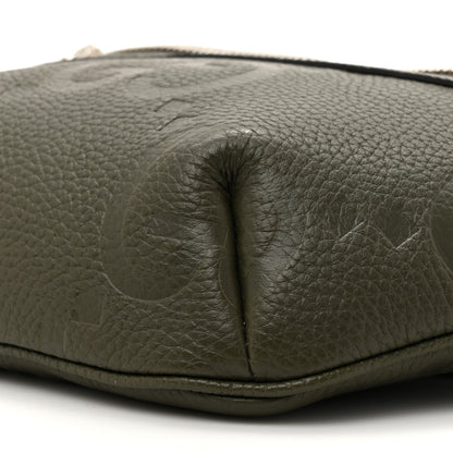 Gucci Piuma Calfskin Jumbo GG Embossed Small Belt Bag Dark Green 9 of 10