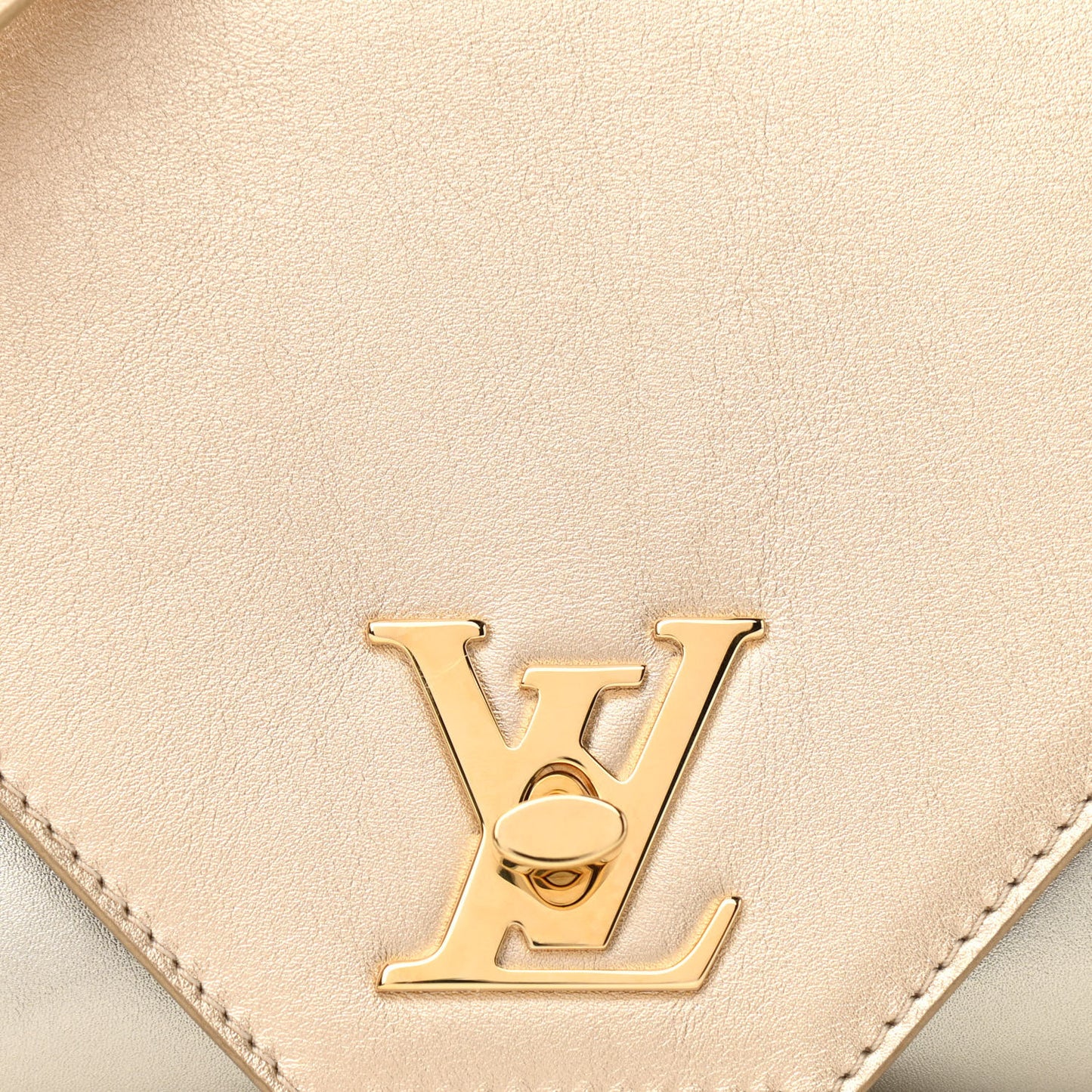 Metallic Calfskin Love Note Gold Silver