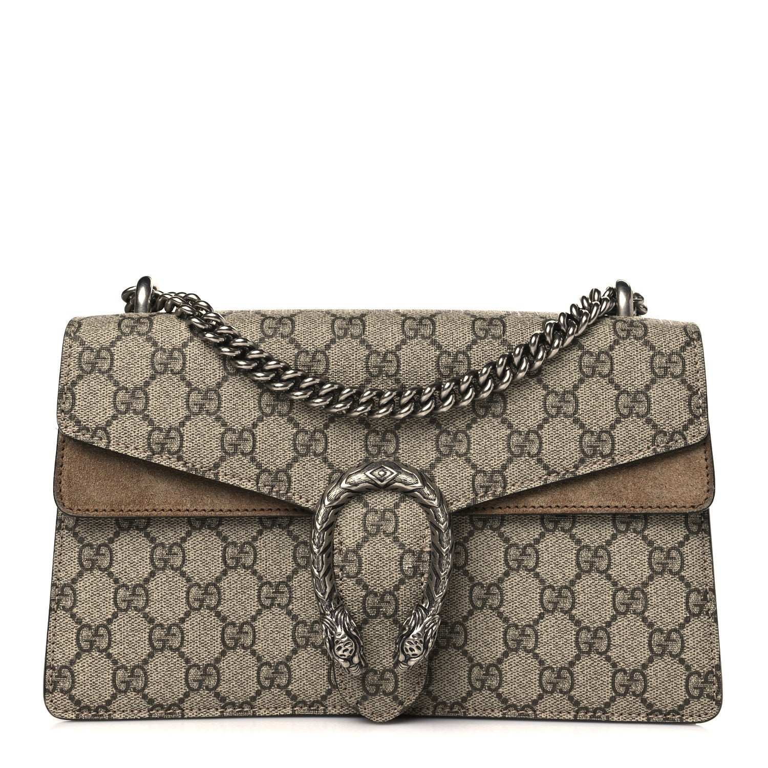 Gucci GG Supreme Monogram Small Dionysus Shoulder Bag Taupe 1 of 9