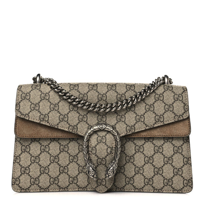 Gucci GG Supreme Monogram Small Dionysus Shoulder Bag Taupe 1 of 9
