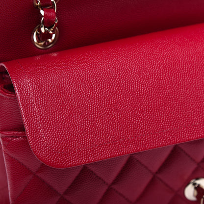 Chanel Caviar Quilted Medium Double Flap Red 11 of 14