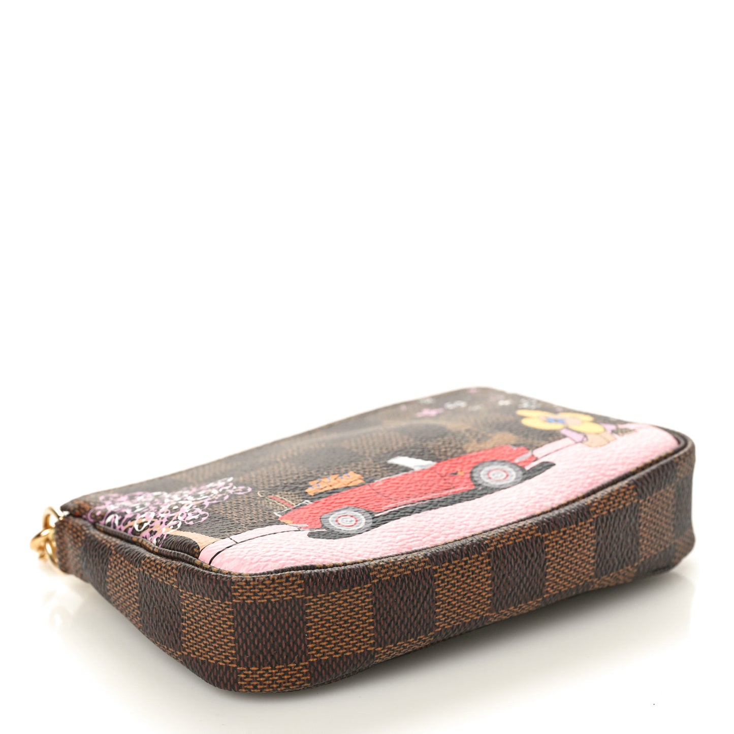 Damier Ebene 2019 Christmas Animation Mini Pochette Accessories Red