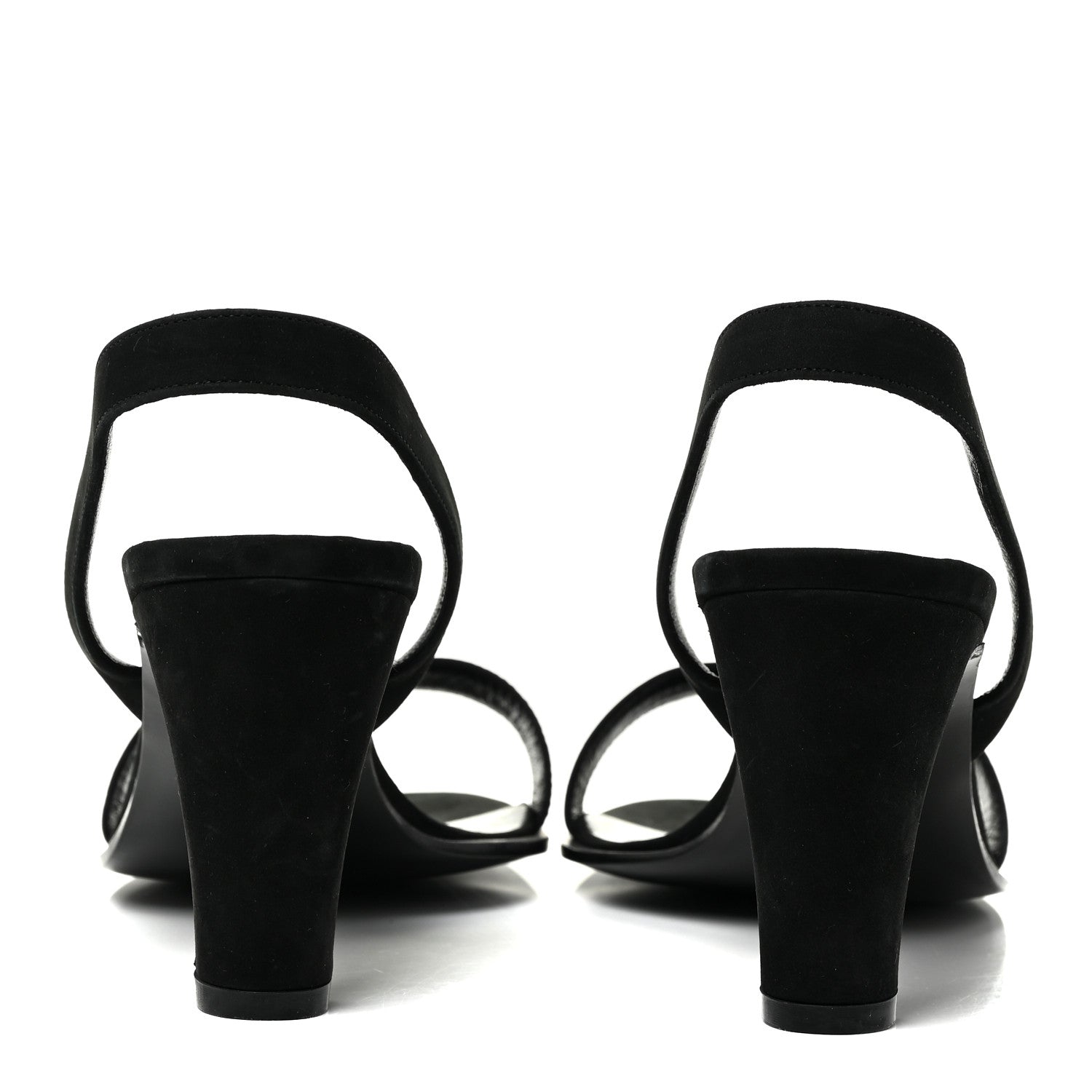 Hermes Suede Slingback Sandals 37.5 Black 4 of 17
