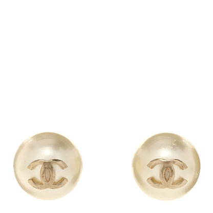 Chanel Pearl CC Large Earrings Gold 1 of 7