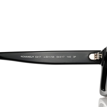 Chanel Acetate Polarized Square Sunglasses 5417 Black 5 of 10