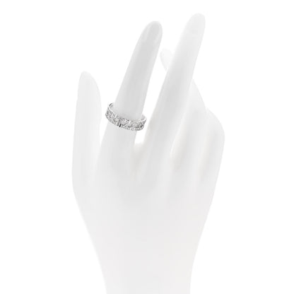 Tiffany 18K White Gold Diamond T True Wide Ring 56 7.5 2 of 4