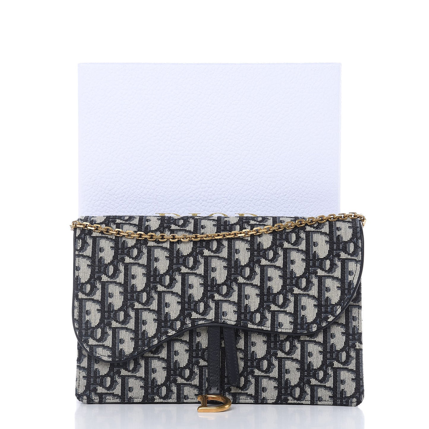 Oblique Saddle Chain Pouch Blue