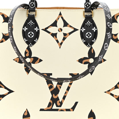 Louis Vuitton Monogram Giant Jungle Onthego GM Ivory 8 of 10