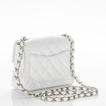 Chanel Caviar Quilted Mini Square Flap White 3 of 7