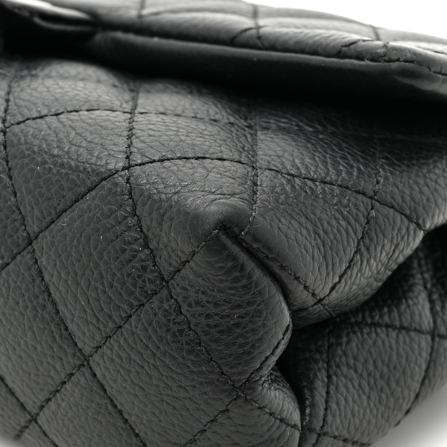 Grained Calfskin Quilted 2.55 Reissue Flap Belt Bag Clutch Black