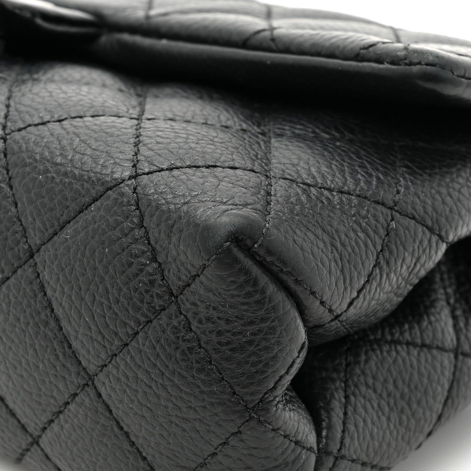 Chanel Grained Calfskin Quilted 2.55 Reissue Flap Belt Bag Clutch Black 12 of 16