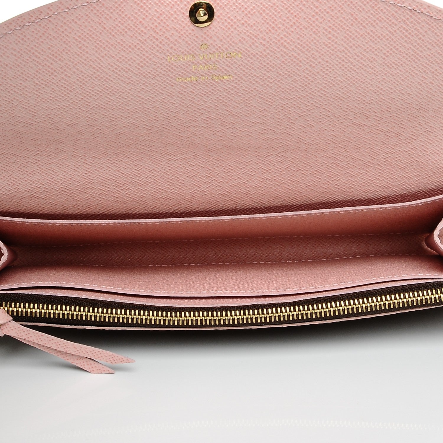 Louis Vuitton Damier Ebene Caissa Wallet Rose Ballerine 5 of 6