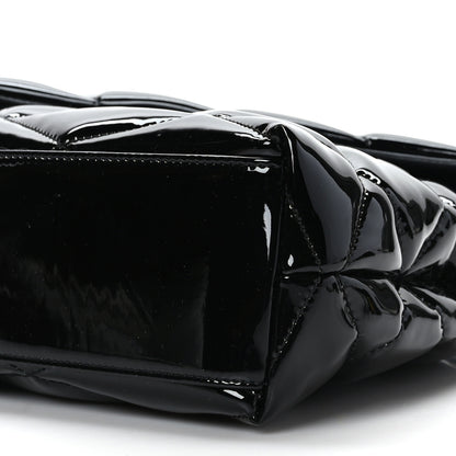 Saint Laurent Patent Quilted Sade Puffer Envelope Clutch Black 9 of 9