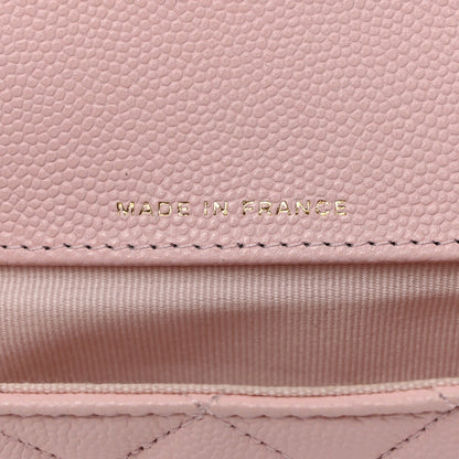 Chanel Caviar Quilted Glasses Case with Chain Light Pink 7 of 8