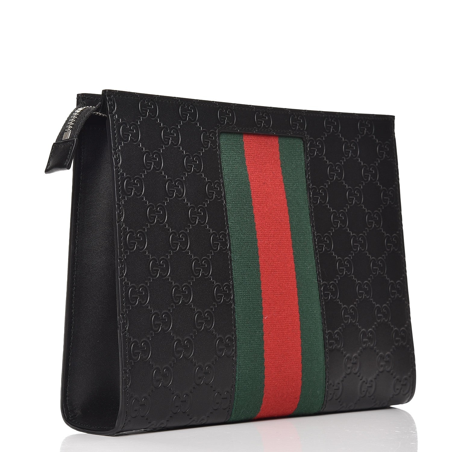 Gucci Guccissima Signature Web New Web Cosmetic Case Black 3 of 7