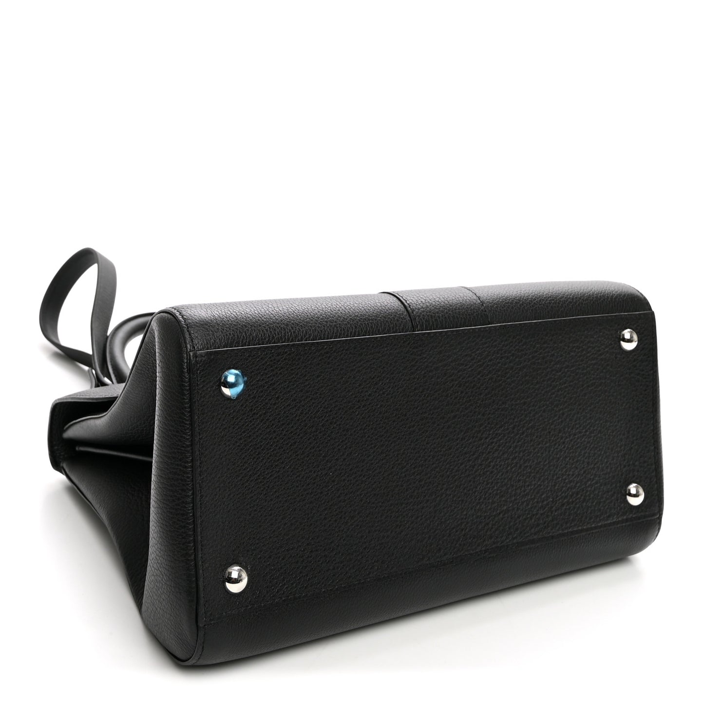 Grained Calfskin MM Brillant Satchel Black