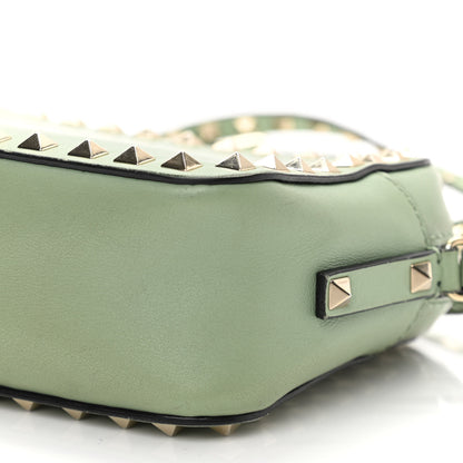 Valentino Garavani Calfskin Rockstud Camera Crossbody Bag Powder Green 10 of 10