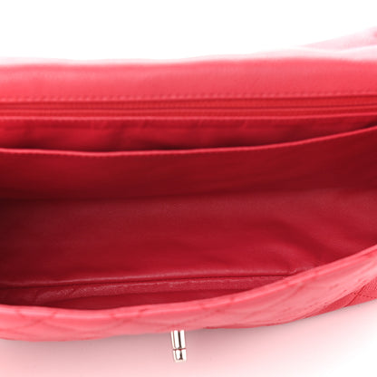 Chanel Washed Caviar Quilted Maxi Single Flap Fuchsia 5 of 10