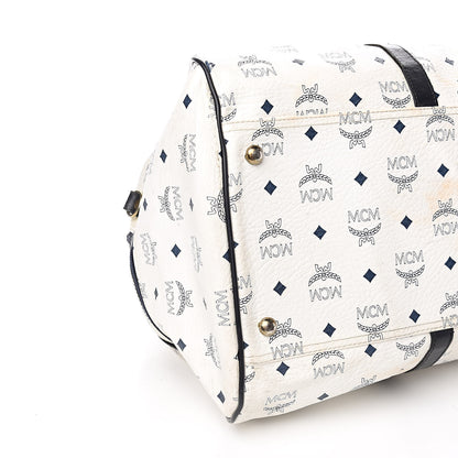 MCM Visetos Weekender Duffle Bag White 7 of 18